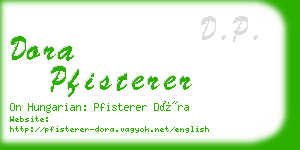 dora pfisterer business card